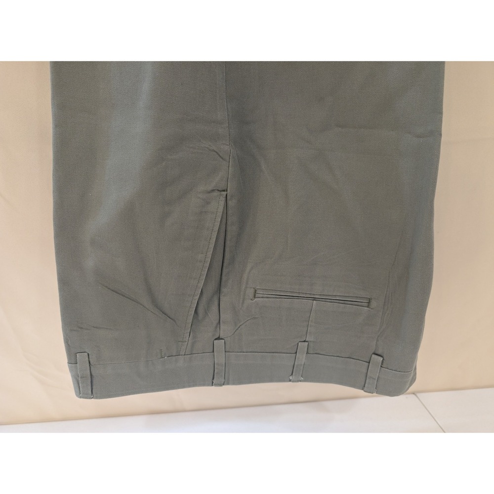 Brooks Brothers Mens Olive Green Cotton Dress Pants Career Casual Trousers 38x32 - Picture 2 of 5